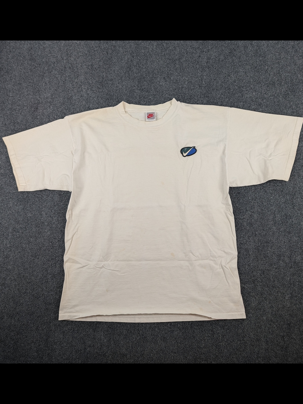 VTG 90s Nike Made in USA White Tee - Size Large - Rare Logo